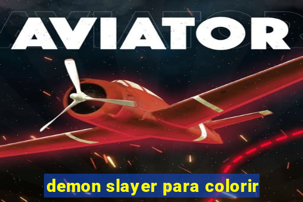 demon slayer para colorir